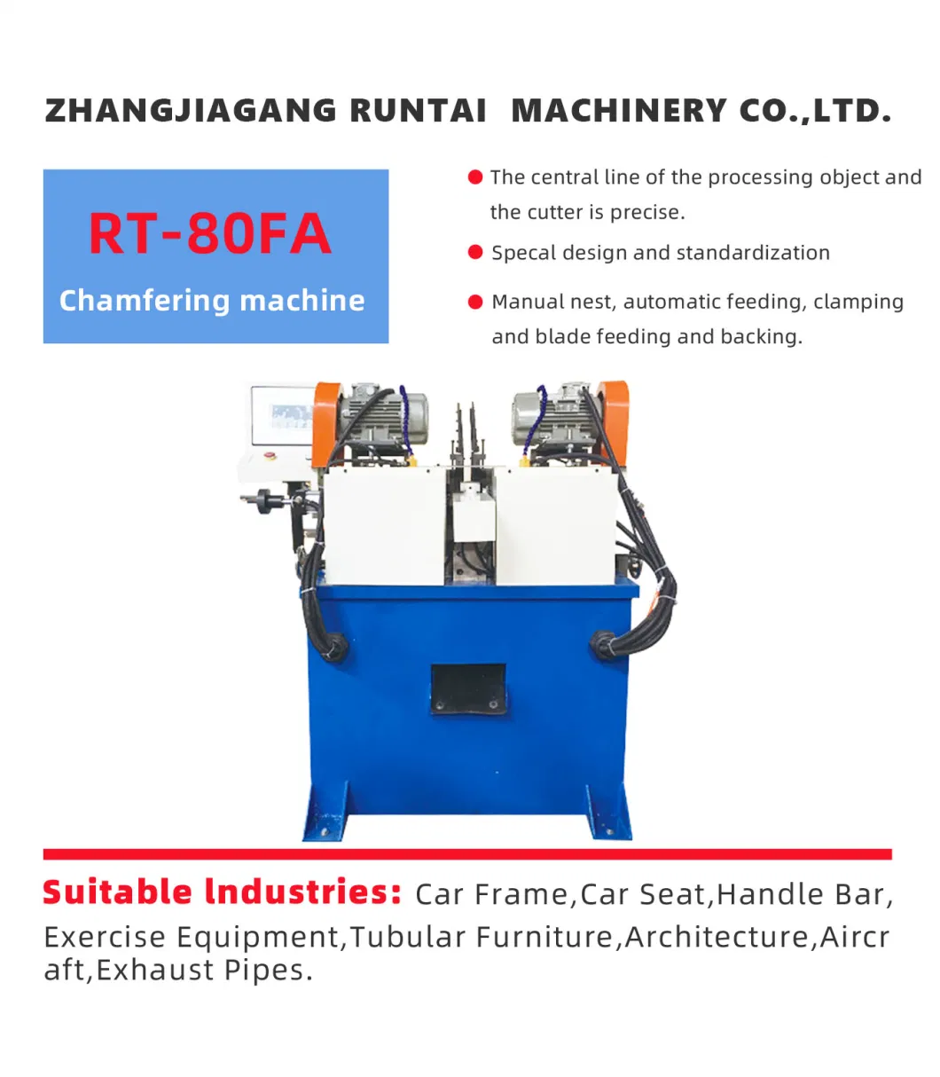 Rt80fa Auto Deburring Steel Rod PVC Pipe Beveler Chamfering Machine for Pipe Orifice Smoothing