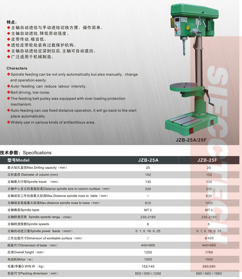 Automatic Drilling Machine Zk5140c Vertical Bench Drilling Machine