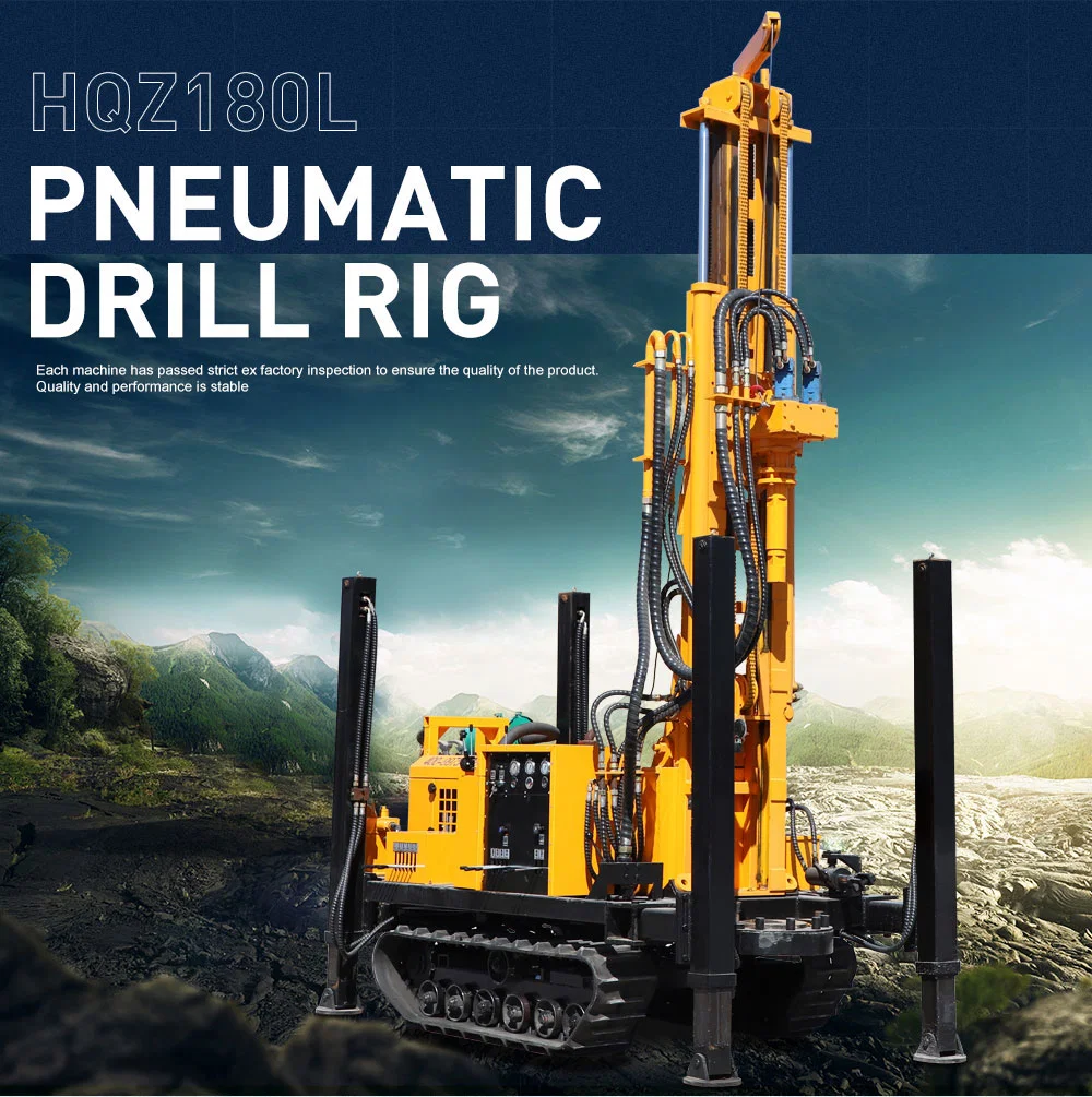 160m/180m/220m/260m/300m Drilling Depth Crawler Pneumatic Borehole Core Water Well Drill/Drilling Rig Machine for Rock/Mountain/Mining Area