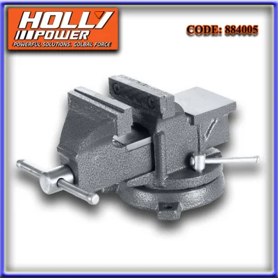 5 Inch Heavy Duty Cast Iron Bench Vise/ Flexible Swivel Locking Base Home Work Bench Vise