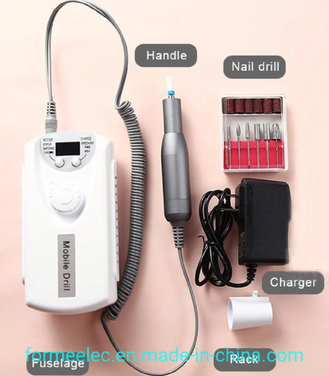 Electric Nail Drill Rechargeable Manicure Drill Machine Portable Nail Grinding Machine